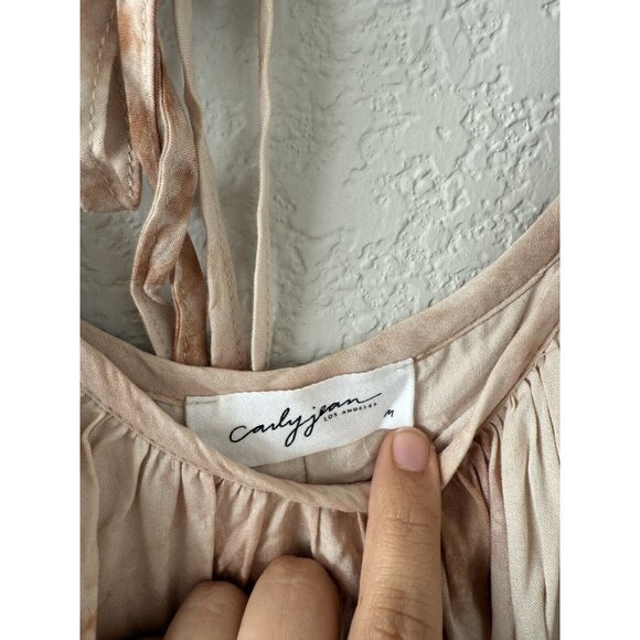 Carly Jean Los Angeles Cjila Salem Tie Dye Flowy Mini Shirtdress Boho Beachy M - Picture 9 of 9